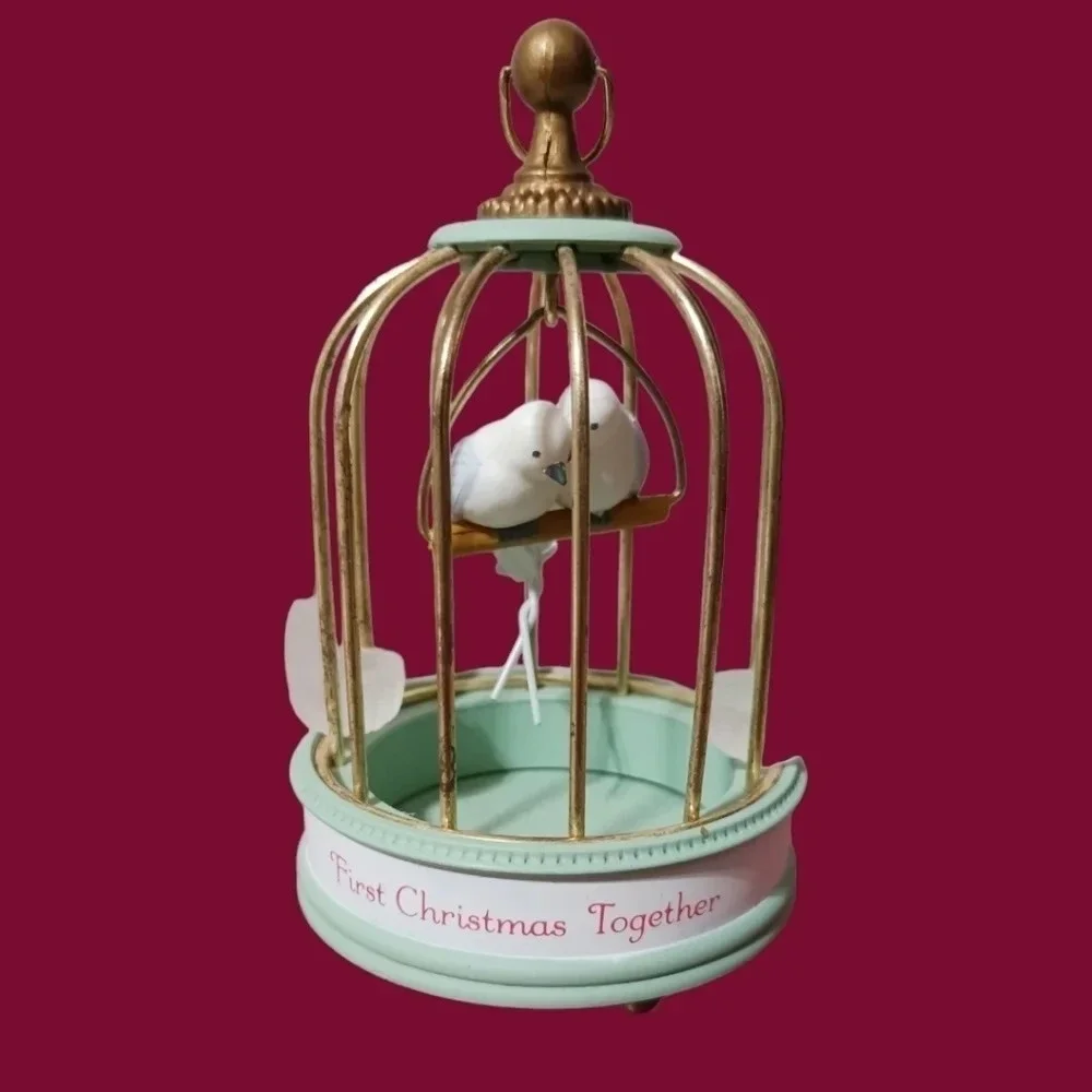 Hallmark vtg first christmas lovebirds christmas ornament 1986